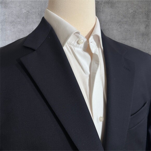 RALPH LAUREN Mens Navy Blazer 44L Wool Sport Coat Two Button Jacket Suits - Picture 2 of 15